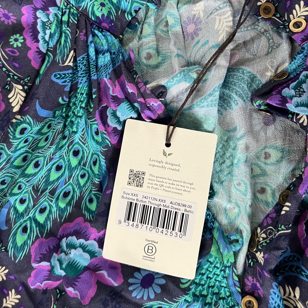NWT Spell Boheme Button Through Baltic Dress - Picture 12 of 16